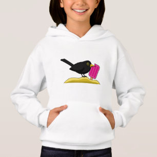 Camiseta Cartoon Blackbird Comendo Um Sorvete
