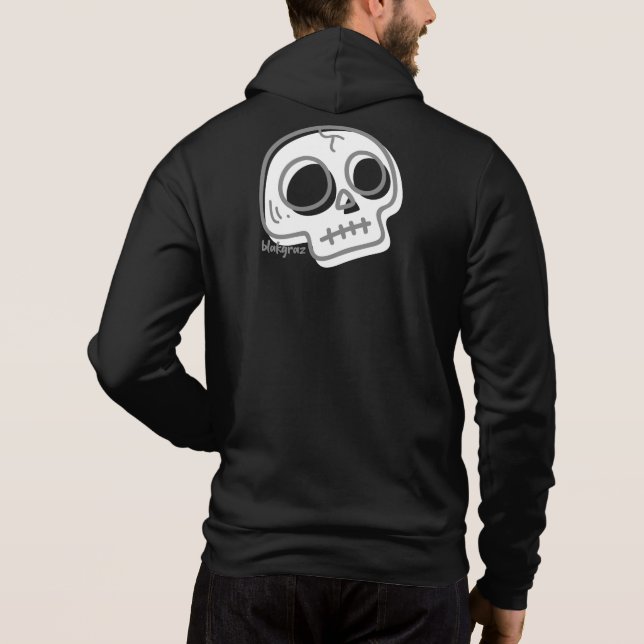 Camiseta Cartoon Blakgraz Skull Hoodie (Verso)