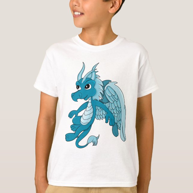 Camiseta Cartoon Blue Dragon (Frente)