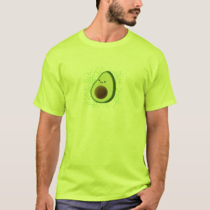 Camiseta Cartoon Bonito Avocado Em Fundo Distante