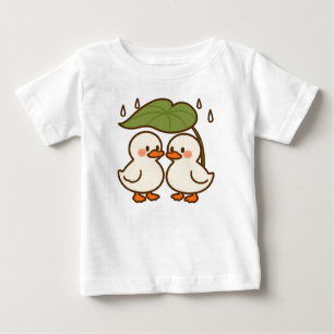 Camiseta Cartoon Bonito Ducklings Compartilhando Crianças F