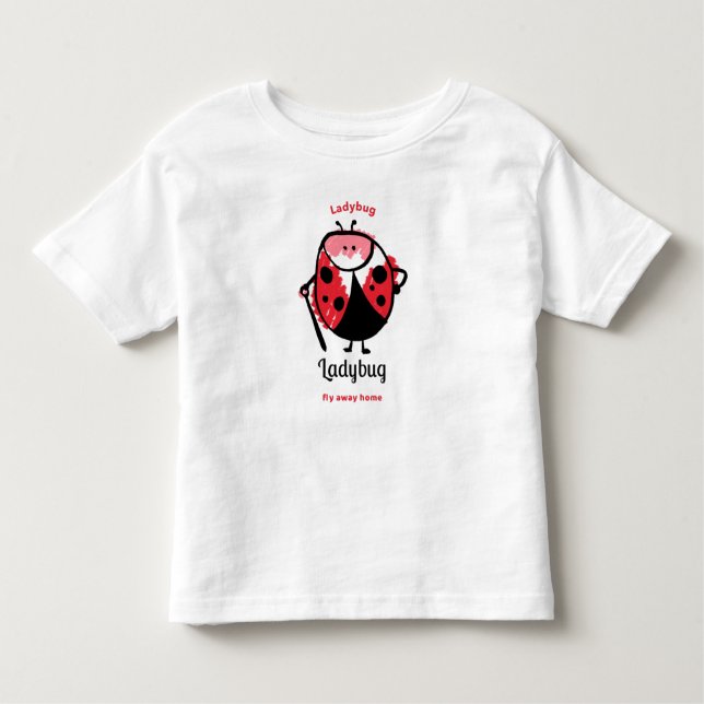 Camiseta Cartoon Bonito Ladybug (Frente)