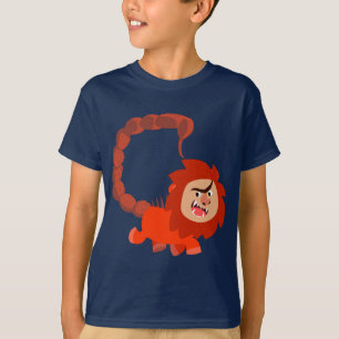 Camiseta Cartoon Bonito Sorrindo Manticore Crianças Camiset