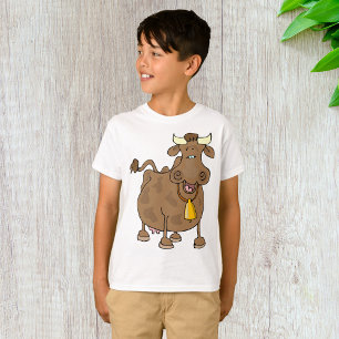 Camiseta Cartoon Brown Cow