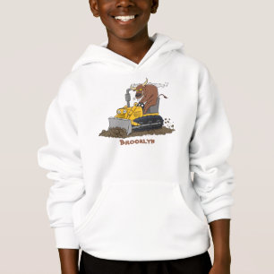 Camiseta Cartoon buldozer engraçado