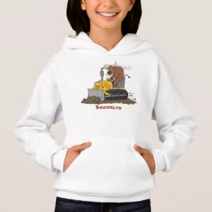 Camiseta Cartoon buldozer engraçado