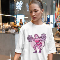 Cartoon Bunny de levantamento de peso