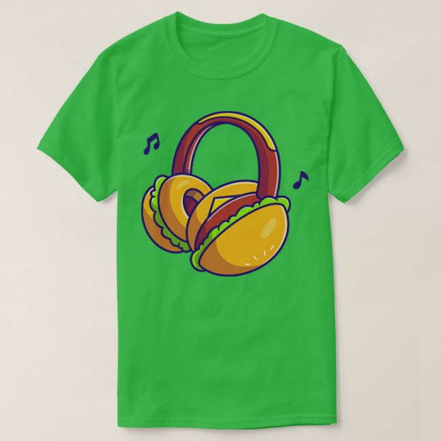Camiseta Cartoon Burger Headphone1 (Frente do Design)