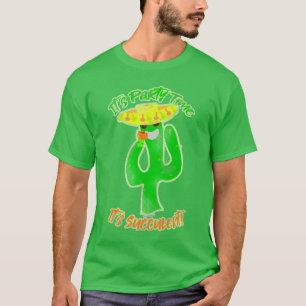 Camiseta Cartoon Cactus, Tempo De Festa Totalmente Neon