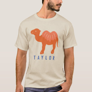 Camiseta Cartoon Camel Orange Bactrian 2 Humps Personalizad