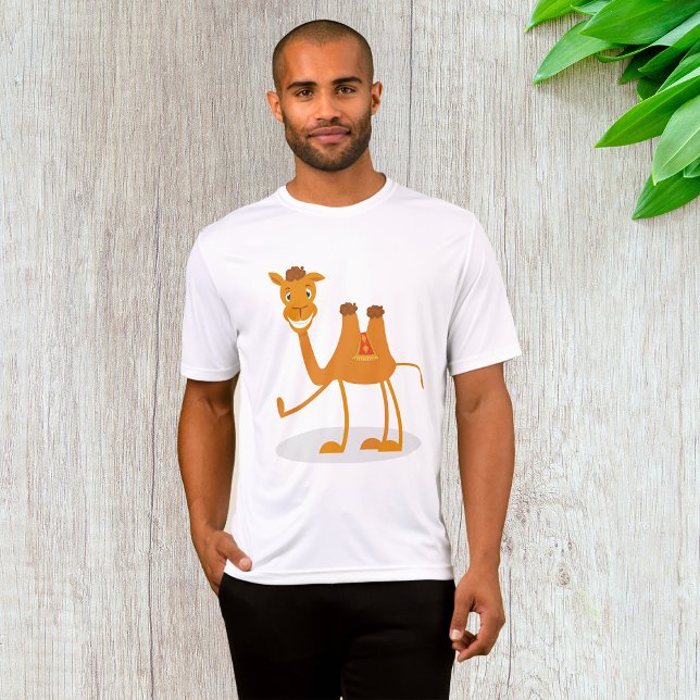 Camiseta Cartoon Camel Smiling Desert Animal Character (Criador carregado)