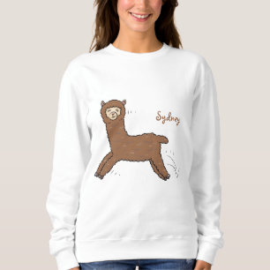 Camiseta Cartoon castanho-branco e bonito