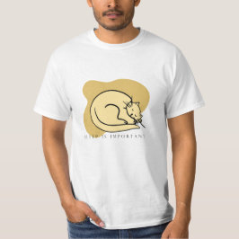 Camiseta Cartoon Cat Sleeping Tee - Pet Aestético Relaxante