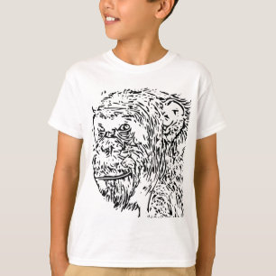 Camiseta Cartoon Chimpanzé