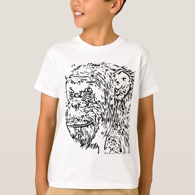 Camiseta Cartoon Chimpanzé (Frente)