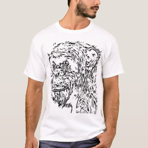 Camiseta Cartoon Chimpanzé