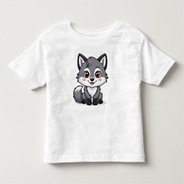 Camiseta Cartoon Cinza Wolf (Frente)