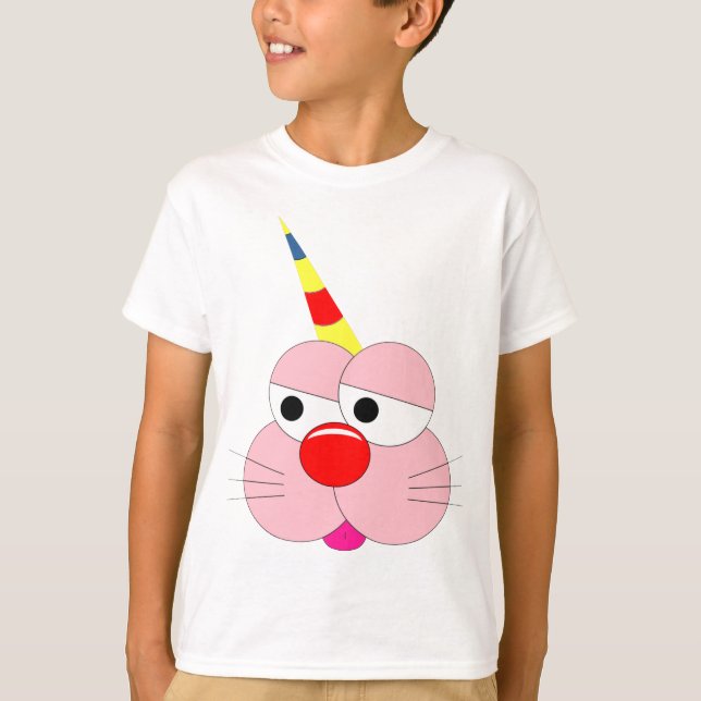 Camiseta Cartoon Coelho Engraçado - Sou um Unicórnio. Legal (Frente)