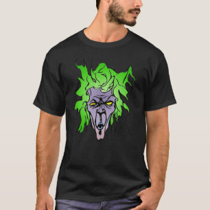 Camiseta Cartoon Comic Book Villain com Pele Roxa