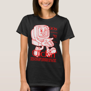 Camiseta Cartoon computer caráter dos anos 90