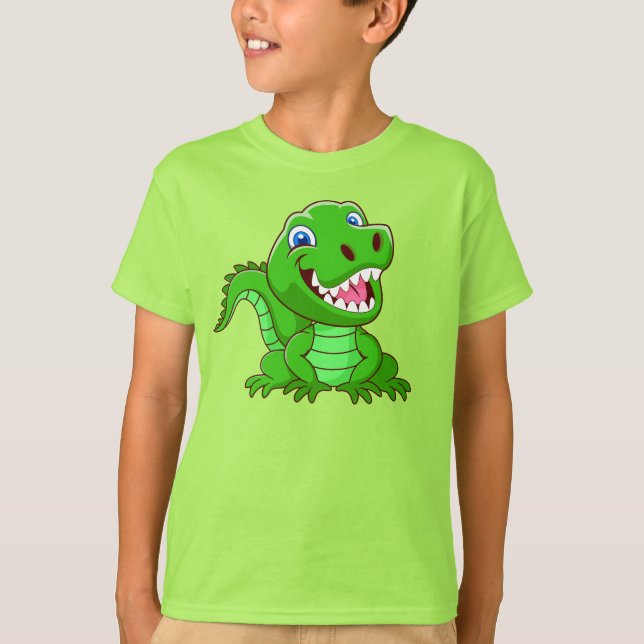 Camiseta Cartoon Crocodilo Sorridente (Frente)