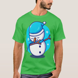 Camiseta Cartoon Cute Snowman