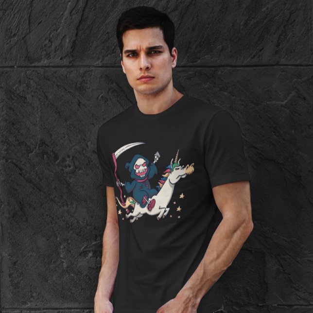 Camiseta Cartoon Da Morte No Unicórnio (Criador carregado)