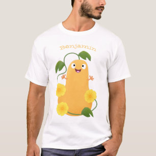Camiseta Cartoon de abóbora de abóbora-de-bico-branca