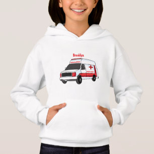 Camiseta Cartoon de ambulância vermelha