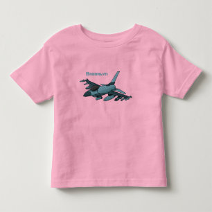 Camiseta Cartoon de avião de combate militar