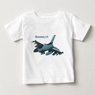 Camiseta Cartoon de avião de combate militar