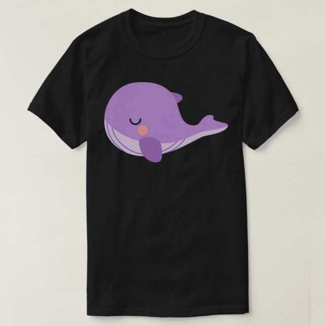 Camiseta Cartoon de baleia de pelúcia (Frente do Design)