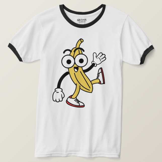 Camiseta Cartoon de Banana (Frente do Design)