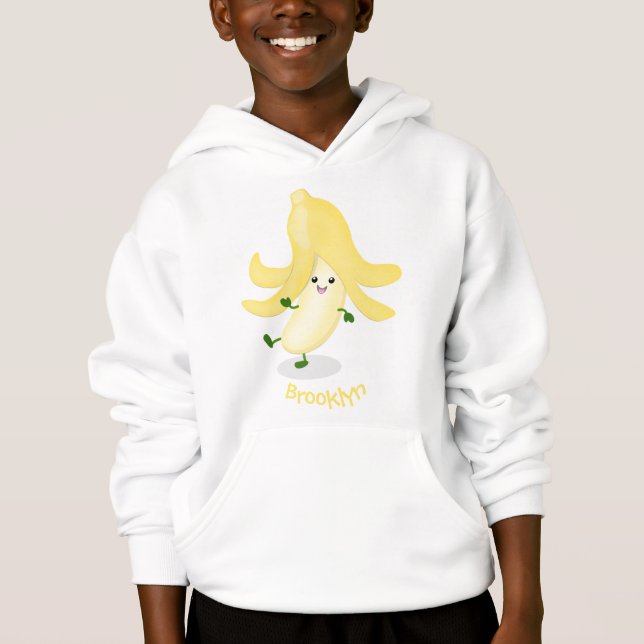 Camiseta Cartoon de banana kawaii (Frente)