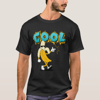 Camiseta Cartoon de Banana legal - Fruta Engraçada - T-Shir