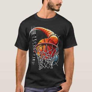 Camiseta Cartoon de basquete
