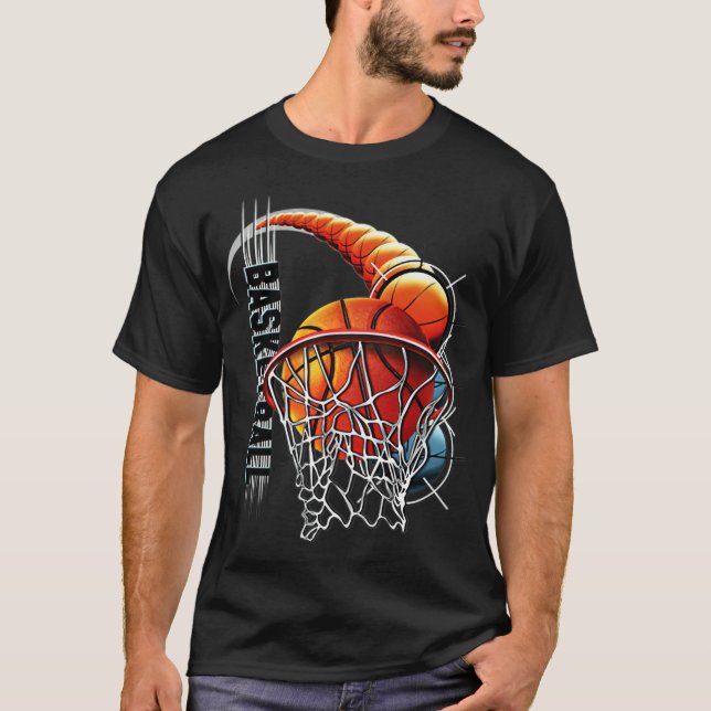 Camiseta Cartoon de basquete (Frente)