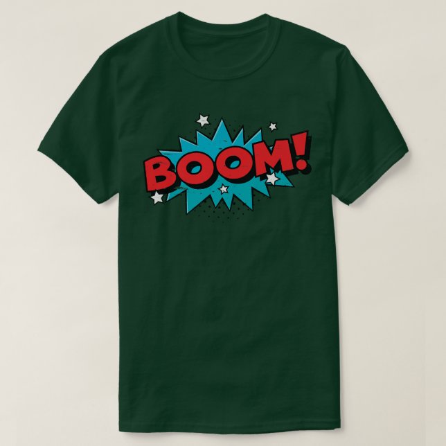 Camiseta Cartoon de BD Comic Book Engraçado Pop Art Design  (Frente do Design)