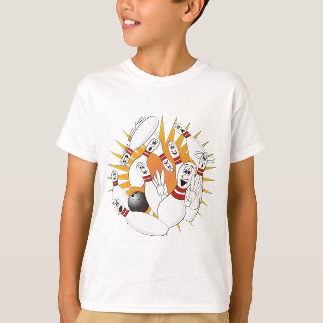 Camiseta Cartoon de boliche (Frente)