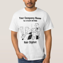 Camiseta Cartoon de Cabeleireiro para Personalizar