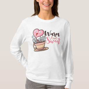Camiseta Cartoon de café com ar personalizável