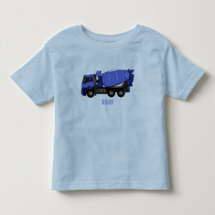 Camiseta Cartoon de caminhão de transporte misto em betão