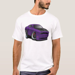 Camiseta Cartoon de Cartum Muscular Roxo Moderno Americano