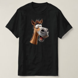 Camiseta Cartoon de cavalo completamente infundado.
