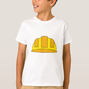 Camiseta Cartoon de chapéu de Duro amarelo