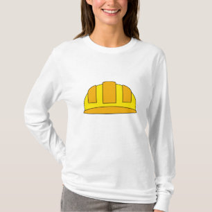 Camiseta Cartoon de chapéu de Duro amarelo