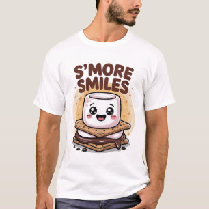 Camiseta Cartoon de Chocolate Beige Kawaii