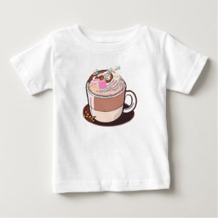Camiseta Cartoon de chocolate quente animado e bonito