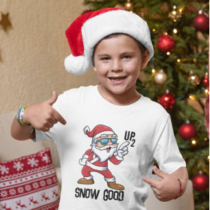 Camiseta Cartoon de citação de Natal Engraçado para Meninos