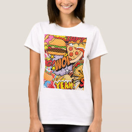 Camiseta Cartoon de comida